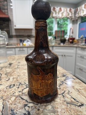 Vintage Leather Wrapped Decanter